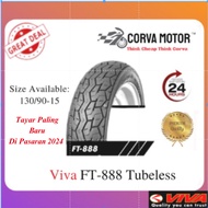 Corva Motor Tayar Viva Tubeless FT888 Rim 15 130/90