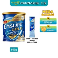 (FREE 1 Sachet) Abbott Ensure Gold Wheat 800g EXP:03/2027 [ perisa gandum Farmasi CS ]
