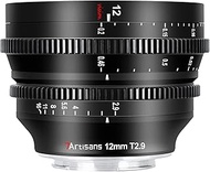 7artisans Cine Lens 12mm T2.9 Wide Aperture APS-C Ultra Wide Angle, Manual Focus Fixed Low Distortio