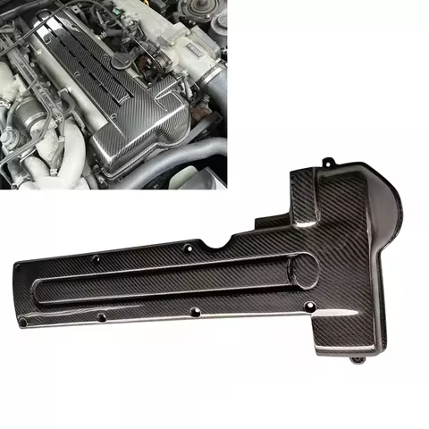 CARBON FIBER CF COIL SPARK PLUG COVER ENGINE FOR 93-02 SUPRA JZA80 MK4 2JZ VVTI