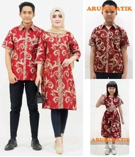 Set Baju Couple Sarimbit Keluarga Lebaran Tunik Batik Muslim 2884