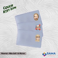 Emoji Hijab - KTP Cover Unique Character SIM/ - Grizzly Hijab Series Emoji Card Protector Plastic Mi