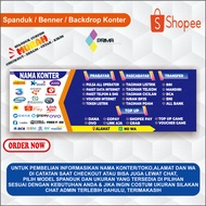 CUSTOM CREDIT COUNTER BANNER, CREDIT COUNTER DECORATIONS, CREDIT COUNTER EQUIPMENT