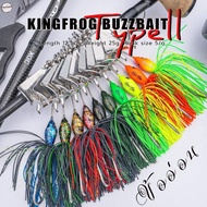 King frog buzzbait type II extra sound knock A fix hook & B flexi hook buzz bait buzzbait