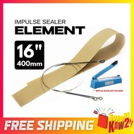 Impulse Sealer ELEMENT Replacement Element Heat Wire Impulse Sealer Heater 400mm / 16 Inch