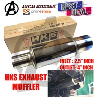 HKS JASMA MUFFLER EXHAUST MEDIUM (Inlet: 2.5 inch, Outlet: 4 inch )