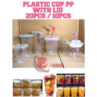 PLASTIC CUP PP WITH LID | DESSERT CUP | BEKAS PLASTIK BUKO | BEKAS AIR | BEKAS PLASTIK BUAH POTONG| 