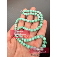 Jadite 7A Green Water Marble Necklace Size 7mm Svip Inspected Goods