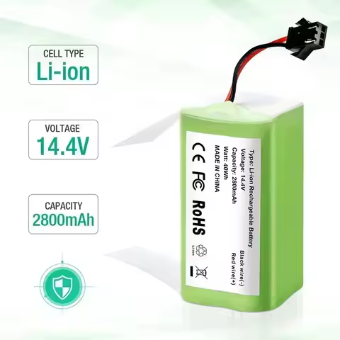 New 14.4V 6800mAh Li-ion Rechargeable Replacement Battery Compatible with Ecovacs Deebot N79S N79 DN