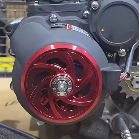 Motorcycle Parts, Engine Fan Cover Rotary Cooling Fan Cover, CNC Aluminum Alloy Engine Radiator Cove