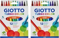 GIOTTO - 2盒裝 TURBO COLOUR 12色水筆