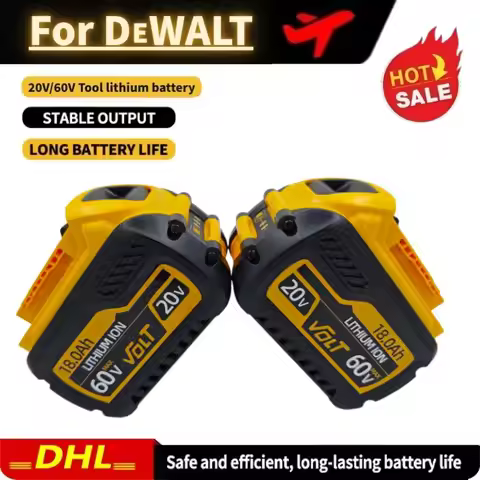 For Dewalt Original 60v Rechargeable Tool Battery DCB200 DCB201 DCB206 DCB240 DCB250 Compatible With