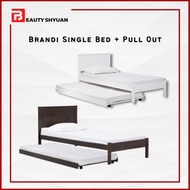 BRANDI Single Bed Frame With Single Pull Out Bed Frame Single Katil Kayu Single Katil Single Katil B
