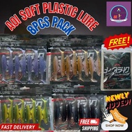 8PCS 6.5cm 2.7g AOI TPE SP Soft Plastic fishing lure bait Ikan Umpan casting haruan siakap toman