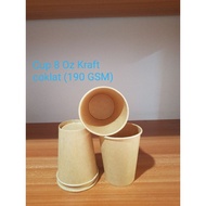 Paper Cup 8 Oz Kraft Brown 190 Gsm, Paper Cup, Glass Cup, Kraft Paper