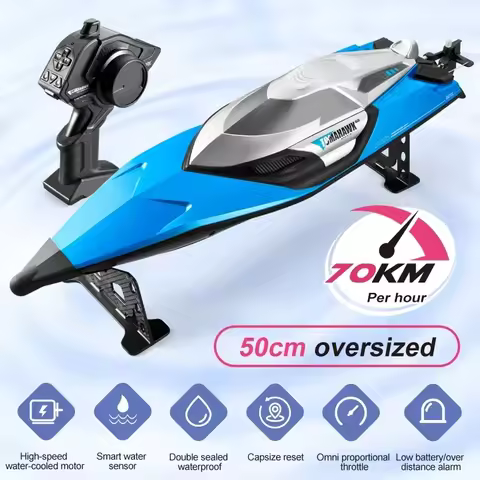 50 CM big RC Boat 70KM/H Professional Remote Control High Speed Racing Speedboat Endurance 20 Minute