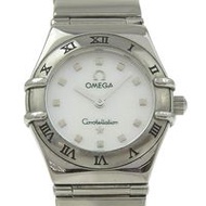 二手OMEGA星座系列迷你 My Choice 1561.71 不鏽鋼手錶，1998 年，銀色石英模擬顯示，貝殼錶盤，女士手錶