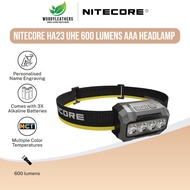 NITECORE HA23 UHE MCT 600lm 3-Color Temp 3000K-6500K AAA Dual Fuel Headlamp | Custom Name Engraving
