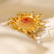 Kerongsang Bunga Matahari Edisi Muzium Nasional Pin Deria Reka Bentuk Kerongsang Seni mewah Hadiah K