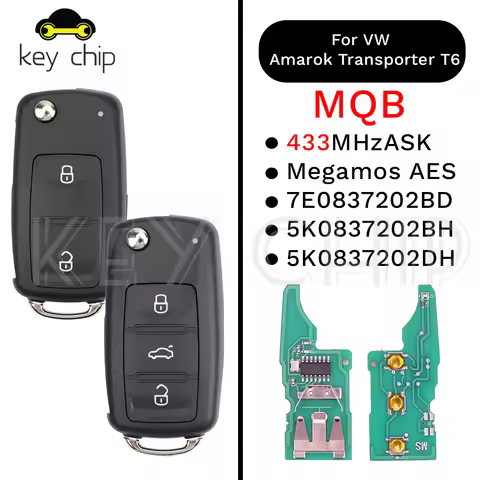 433mhz For VW Amarok Transporter T6 2018+ 5K0837202BH/5K0837202DH 2019 2020 2021 7E0837202BD Remote