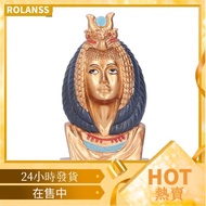 Rolans Egyptian Queen Head Statue Natural Resin Gift Pharaoh Figurine Decor BUN