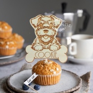 Miniature Schnauzer cake topper, Personalized fur kids birthday topper, dog's birthday, dog party
