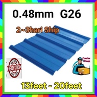 (3hari Ship)0.48mm G26 Metal Deck Paling Tebal (13Feet~20Feet) (MD)