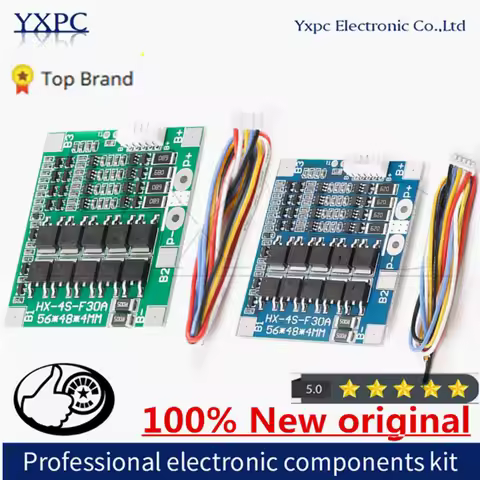 4S 3.2V 3.7V 30A LiFePO4 / Lithium Battery Charge Protection Board 12.8V 14.4V 18650 32650 Battery P