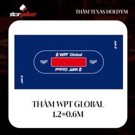 Poker mat WPT Global Hustle Casino Live rubber mat with felt surface used in professional tournament