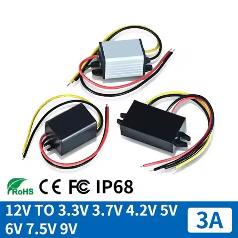 12V to 3.3V 3.7V 4.2V 5V 6V 7.5V 9V DC DC Step Down Converter 12 to 5 6 9 Volt Car Monitor Camera Po