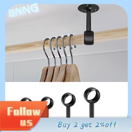 BNNG 2Pcs Home Shower Curtain Ceiling-Mount Rail Holder Curtain Rod Bracket Wardrobe Tube Clothes Hanging