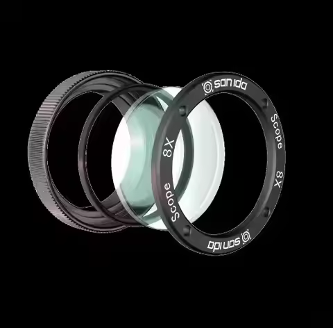 SANLIDA Scope Lens Part With Frame 6X 8X Magnified For X10 Compound Bow Sight Scope Accuracy Target