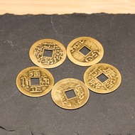 Brass Five Emperor Coins Copper Coins Copper Plated Coins Copper Coins Crafts Qianlong Kangxi Shunzh