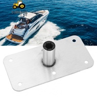 Hilitand Fabater Boat Seat Base  4x8in Seating Pedestal for 3/4 Pin Post Stainless Steel Plate Mount