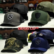 Raiders New Era Vintage Trucker Hat Adjustable Cap Topi Raiders Vintage Lelaki Perempuan