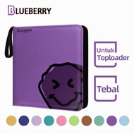 Blueberry Toploader Binder Album PU Zipper Binder Album Collection 240Pcs 30 Pages for Toploader BER