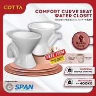 COTTA Baret Toilet Bowl Seat Portable Wash Down Water Closet Toilet Bowl Mangkuk Jamban Tandas Duduk Toilet Seat