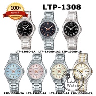 CASIO ของแท้ รุ่น LTP-1308D LTP-1308SG นาฬิกาหญิง สายสแตนเลส พร้อมกล่อง รับประกัน  1ปี LTP1308 LTP-1308