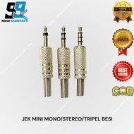 MINI MONO IRON JEK | MINI STEREO IRON JEK | MINI IRON TRIPEL JEK | 3.5MM IRON JACK | 3.5MM IRON JEK