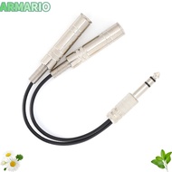 IARMARIOQR 6.35mm Male to 2 6.35mm Female, Shielding Male to 2 Female Breakout Splitter Cable, 20cm/