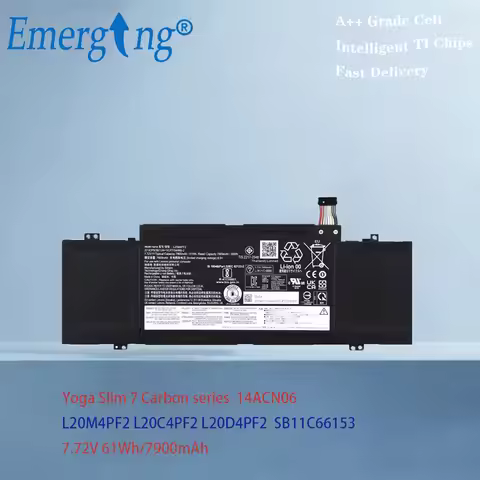 L20M4PF2 L20C4PF2 L20D4PF2 Battery For Lenovo IdeaPad Yoga Slim 14ACN06 14ACN6-82L0000NMX 7 7.72V 61