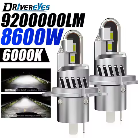 8600W H4 LED Headlight Bulb H11 H8 H9 9005 Mini Wireless CSP For LED Turbo 12V 9200000LM 6000K Car H