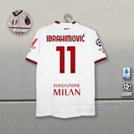 ۩  2022/23 ac milan jersey at 22 kaka ibrahimovic OTT breathable men and women football suit custom