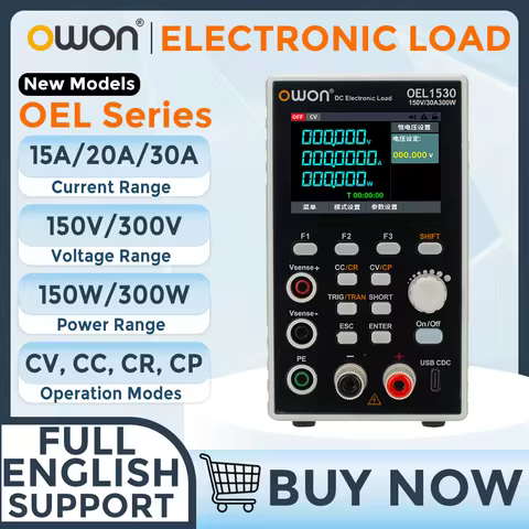 OWON OEL Series Programmable Electronic Load 150-300W 150-300V 15-30A with SCPI Control CV/CC/CR/CP 