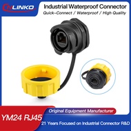 CNLINKO YM24 Waterproof Power Charging Data Connector RJ45 Connector/USB Connector/HDMI2.0 Connector