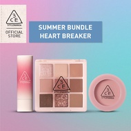 3CE Hue Are You - Heart Breaker Bundle (Cashmere Hug - Your Side + Eye Palette - Some Def + Face Blu