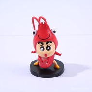 [3/6pcs]Crayon Shin-chan Blind Box Cartoon Figurines Handheld Office Toy Ornament Birthday Gift