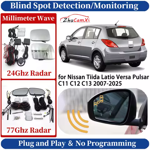 Blind Spot Monitoring/Detection System for Nissan Tiida Latio Versa Pulsar C11 C12 C13 2007-2025 Dri