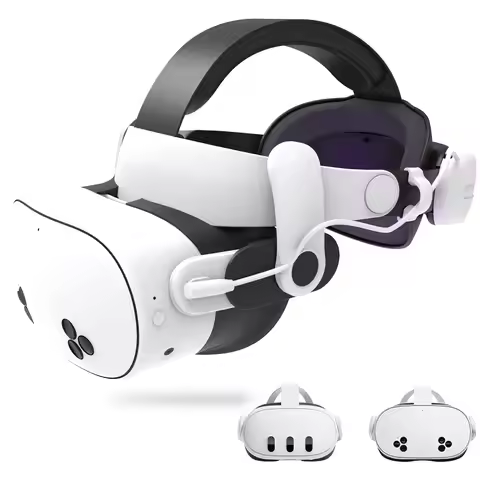 Meta Quest3S VR Headset For Quest3S VR Headset 12000mAh Adjustable Charging Head Strap Elite Comfort