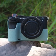 Suitable for Sony a7c2 Camera Bag A7CR Leather Case A7M4 Genuine Leather Bag A6400 Case A7C A7M3 Acc
